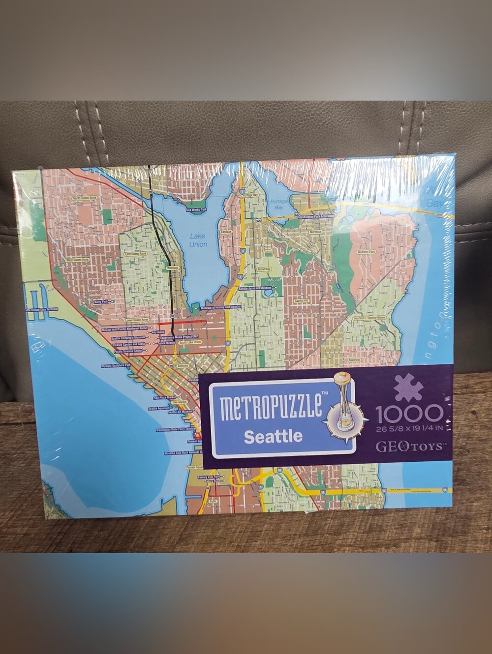 NWT GeoToys Seattle Metropuzzle 1000-Piece Jigsaw Puzzle, Factory Sealed ~ B1J